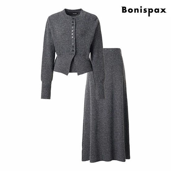 보니스팍스_SP 라운드 슬림핏 니트 A라인 스커트 셋업 XO4OW009L0 1161727