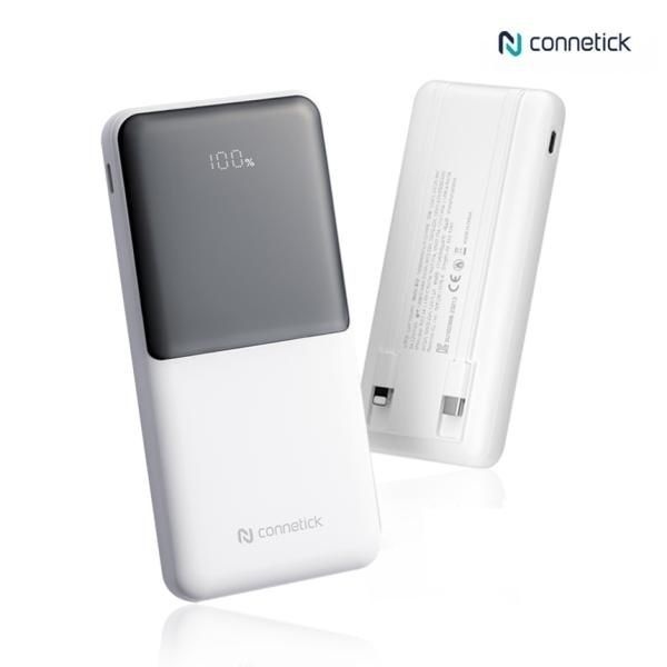 씨앤에스파워 커네틱 4in1 빌트인 케이블 PD 22.5W 고속충전 보조배터리 10000mAh CDP-105WH 4171453