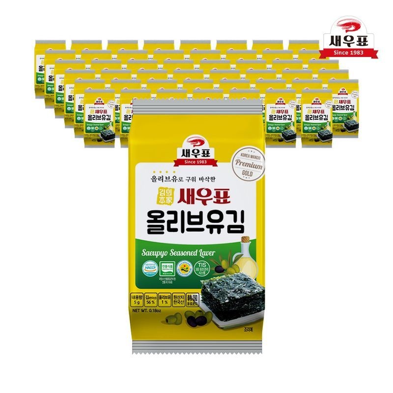 새우표 완도 올리브유 재래 도시락김 5g x 48봉