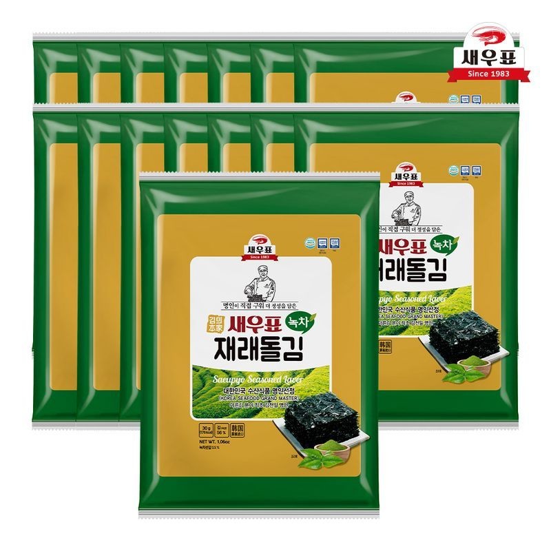 새우표 완도 녹차재래 돌김전장 30g x 15봉