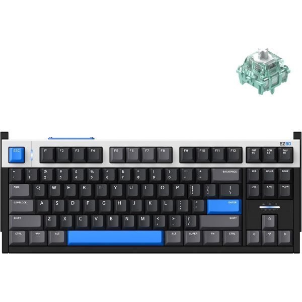 [해외] IQUNIX 아이큐닉스 EZ80 홀 효과 게이밍 키보드 유선 75% 마그네틱 빠른 트리거 RGB 백라이트 핫스왑 가능 리니어 스위