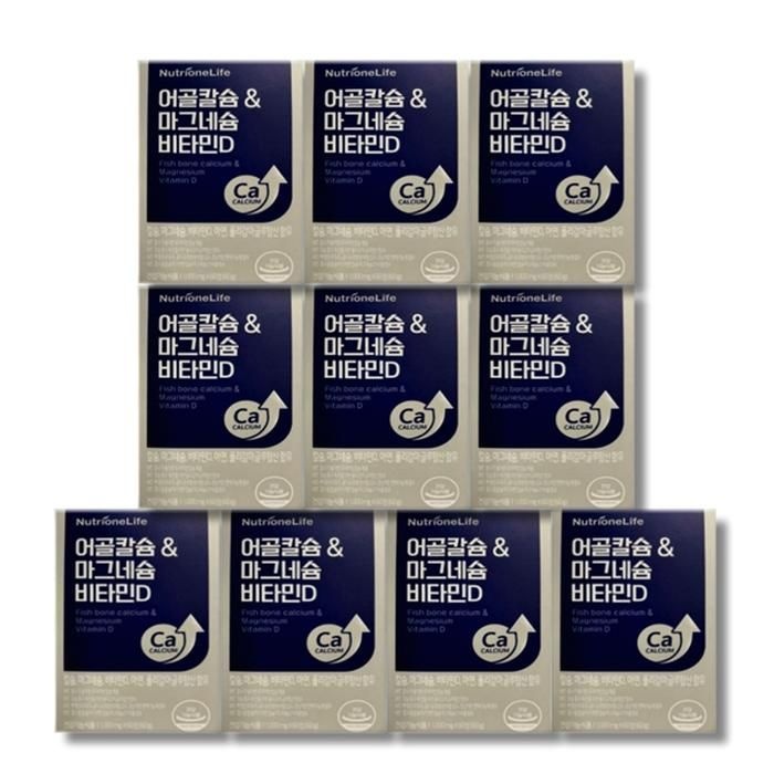 [보리담다] 뉴트리원 어골칼슘 마그네슘 비타민D 1000mg x 60정 10박스