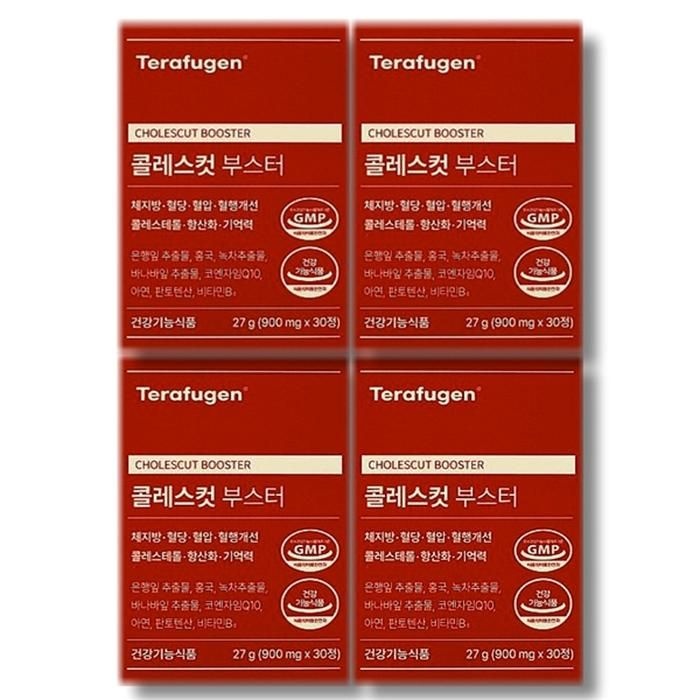 [영양친구] 테라퓨젠 콜레스컷 부스터 900mg x 30정 4박스