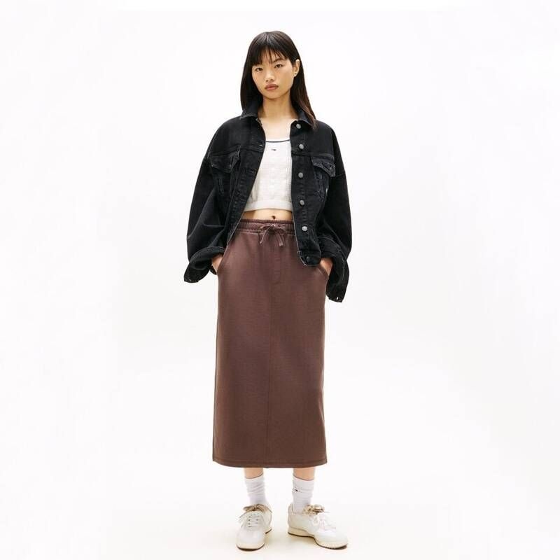 타미진스 여성 미니플래그 클레어 미디 스웨트 스커트 -T32G0WSC16TWT1 P6Q9R2S4 B7C2D9E4