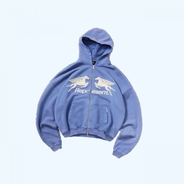 KREAM 스토어 KREAM Represent Pegasus 집 Through 후드티 후드 후디 티셔츠 상의 인디고 26SS 5052913