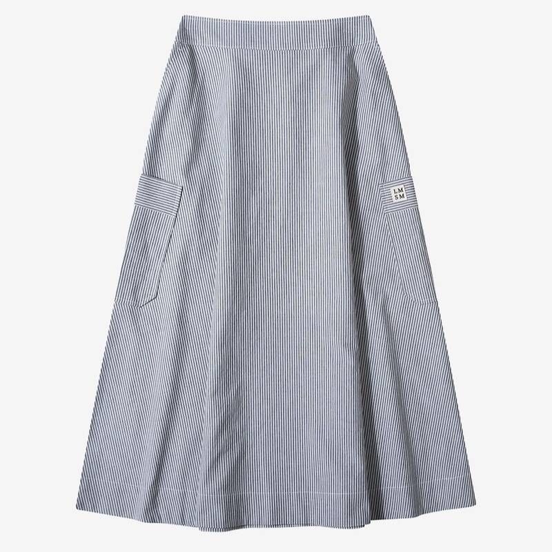 르몽생미셸 플레어 스커트 Stripe Side Pocket Flare Skirt_Blue_LSTD0SK01WBL10 K6L8M3N1 Y6Z9A2B4