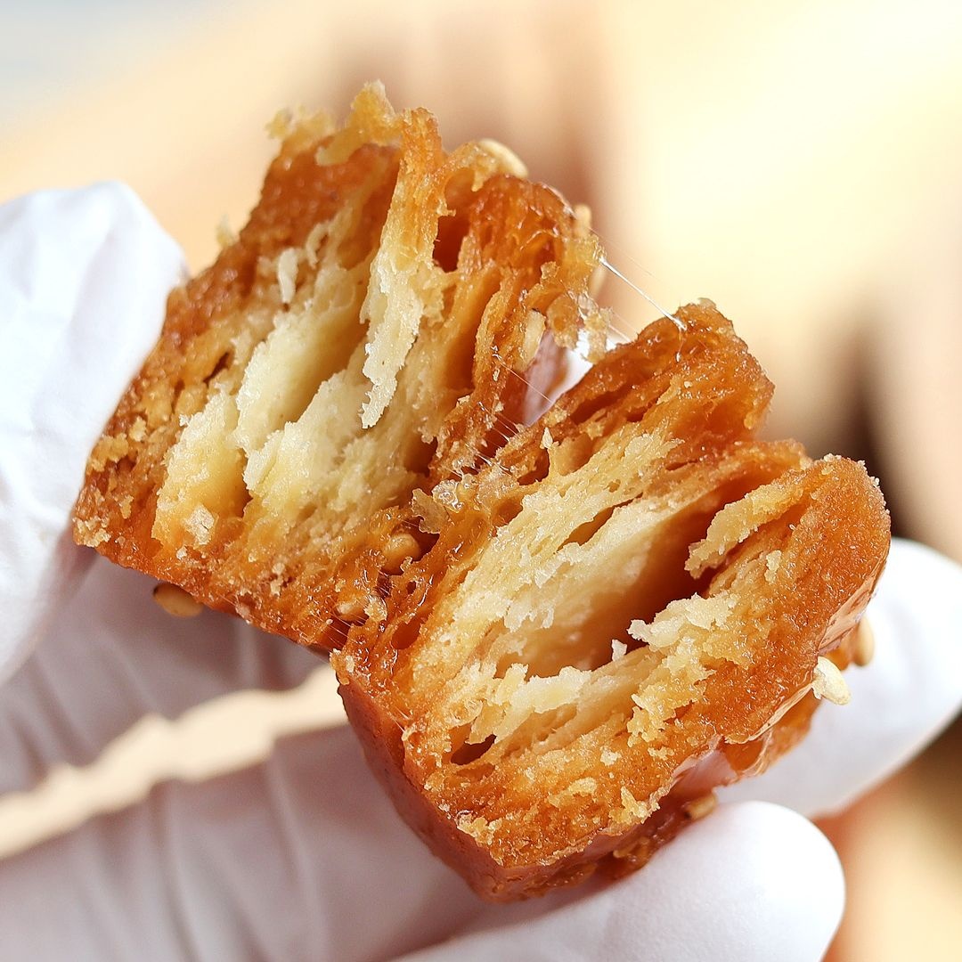[포토리뷰 500점]바삭한 결이 살아있는 수제 페스츄리약과 350g(35개입 모약과 미니)