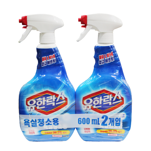 [온누리7%혜택]유한락스 욕실청소용 600ml 2개입