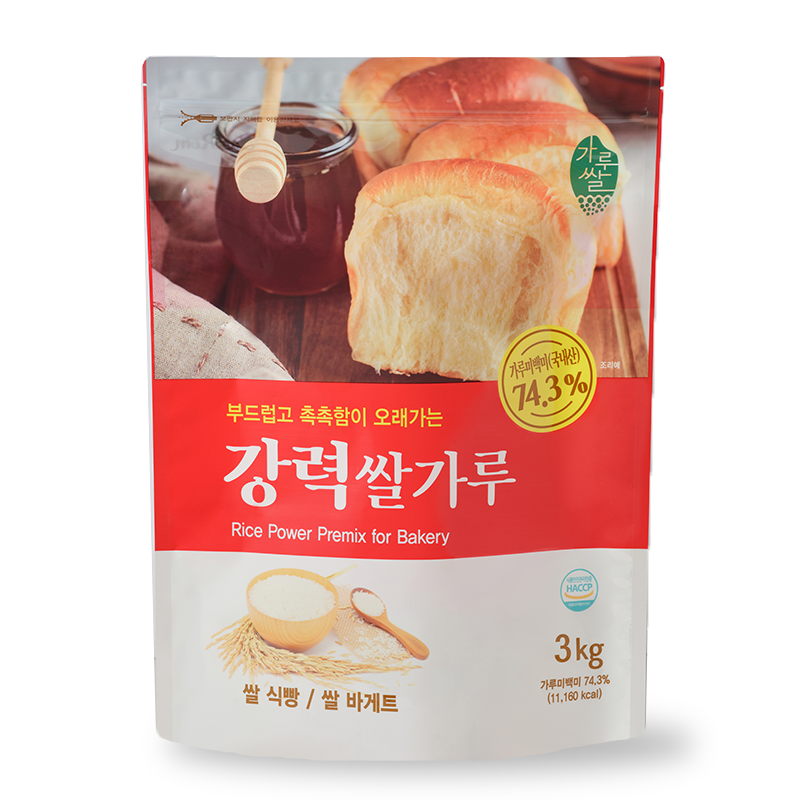 [오늘출발] 가루미 국산 강력쌀가루 제빵용 제과용 쌀가루 3kg
