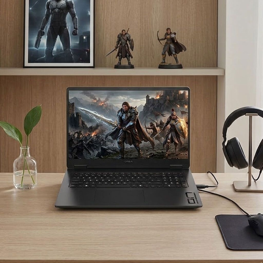 HP 라이젠5 340 RTX5060 오멘 17-db1008AX 윈도우11홈 DDR5 16GB 1TB 게이밍 가성비 대학생 노트북 HMC
