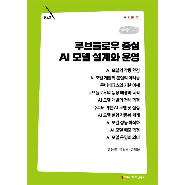 쿠브플로우 중심 AI 모델 설계와 운영 (큰글자책) / 김동길,박판종,정태윤