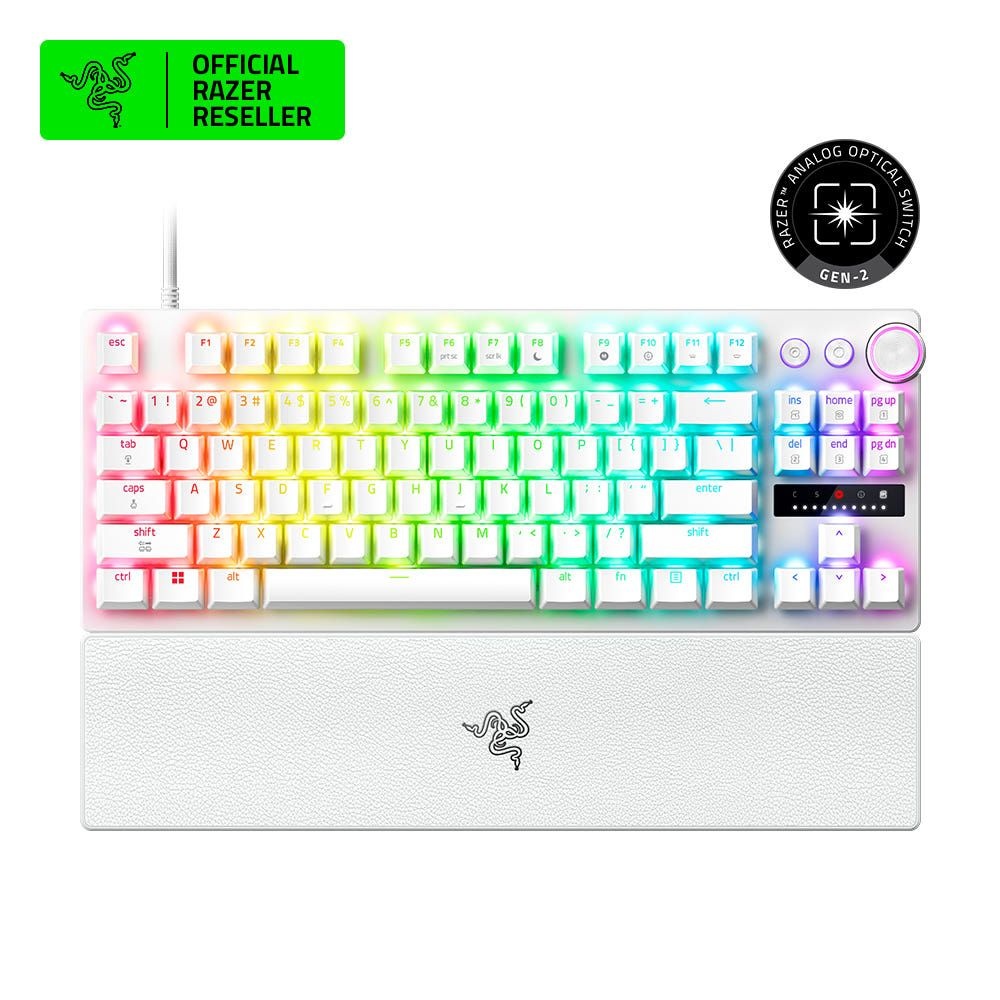 레이저코리아 Huntsman V3 Pro TKL 8KHz 게이밍 키보드 화이트 US