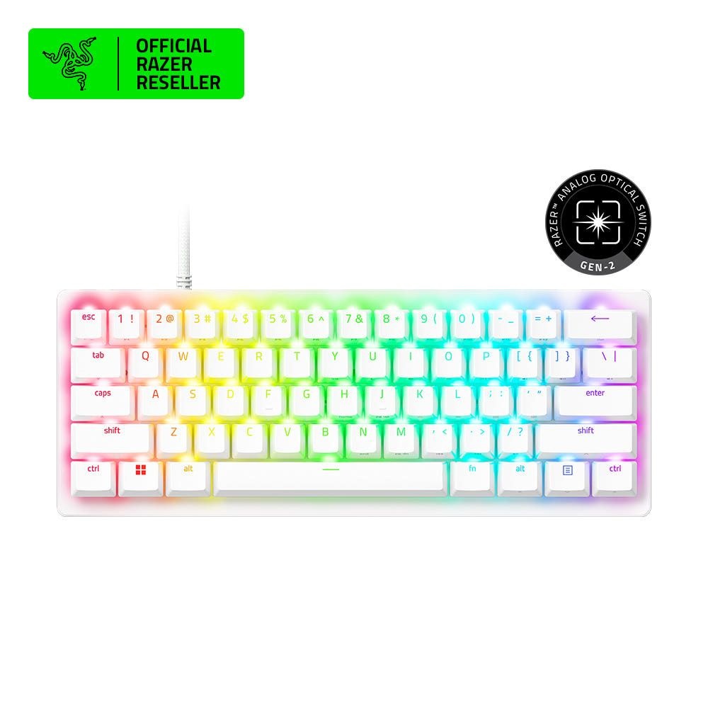 레이저코리아 Huntsman V3 Pro Mini 게이밍 키보드 화이트 US