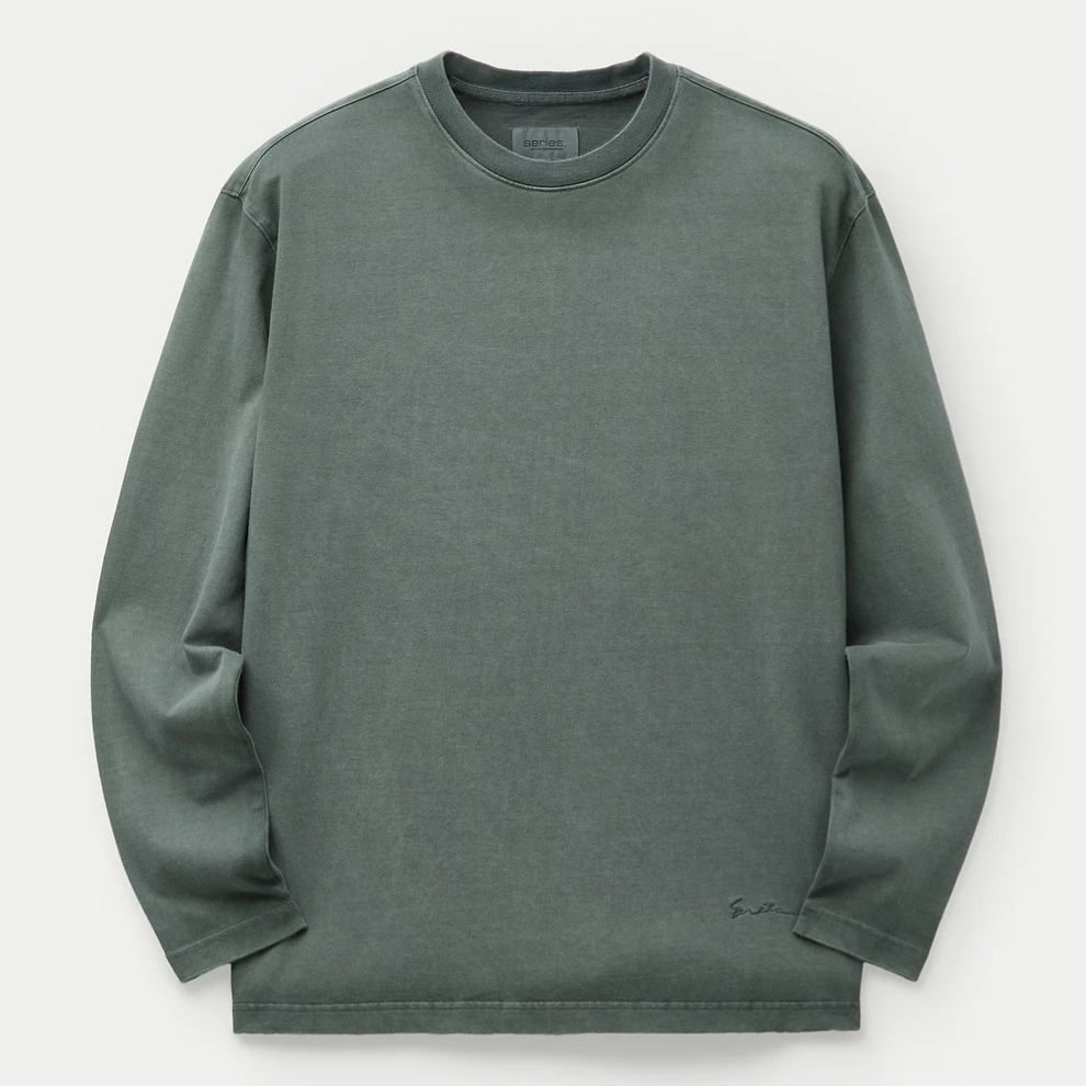 [정상가 199,000원] 코튼 다잉 긴팔 티셔츠 SHTAW26901GRX