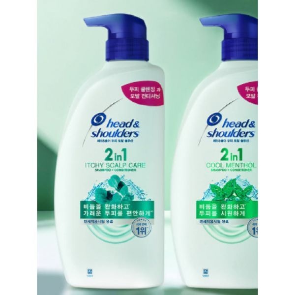 헤드앤숄더 2in1 샴푸 컨디셔너 겸용 800ml 가려운 두피케어 1개 + 쿨멘솔 1개