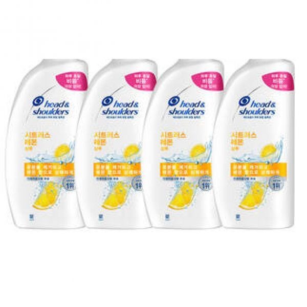 헤드앤숄더 시트러스 레몬 약산성 두피 샴푸 800ml 4개