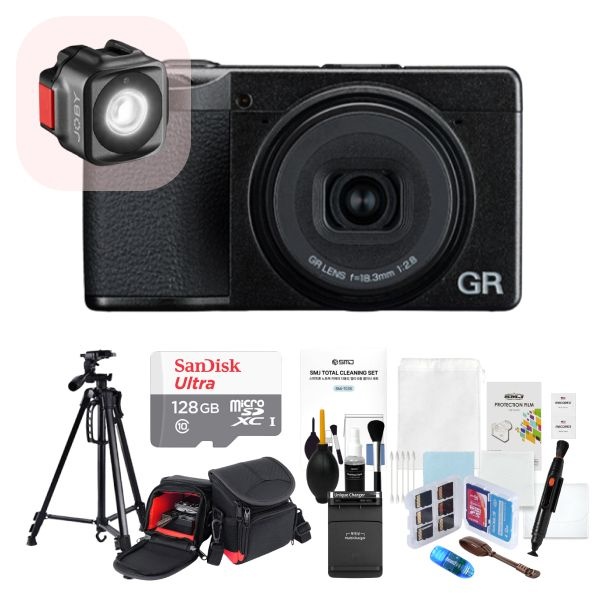 리코 GR IV GR4 모노크롬 촬영 컴팩트 카메라 128GB 메모리 13종고급패키지