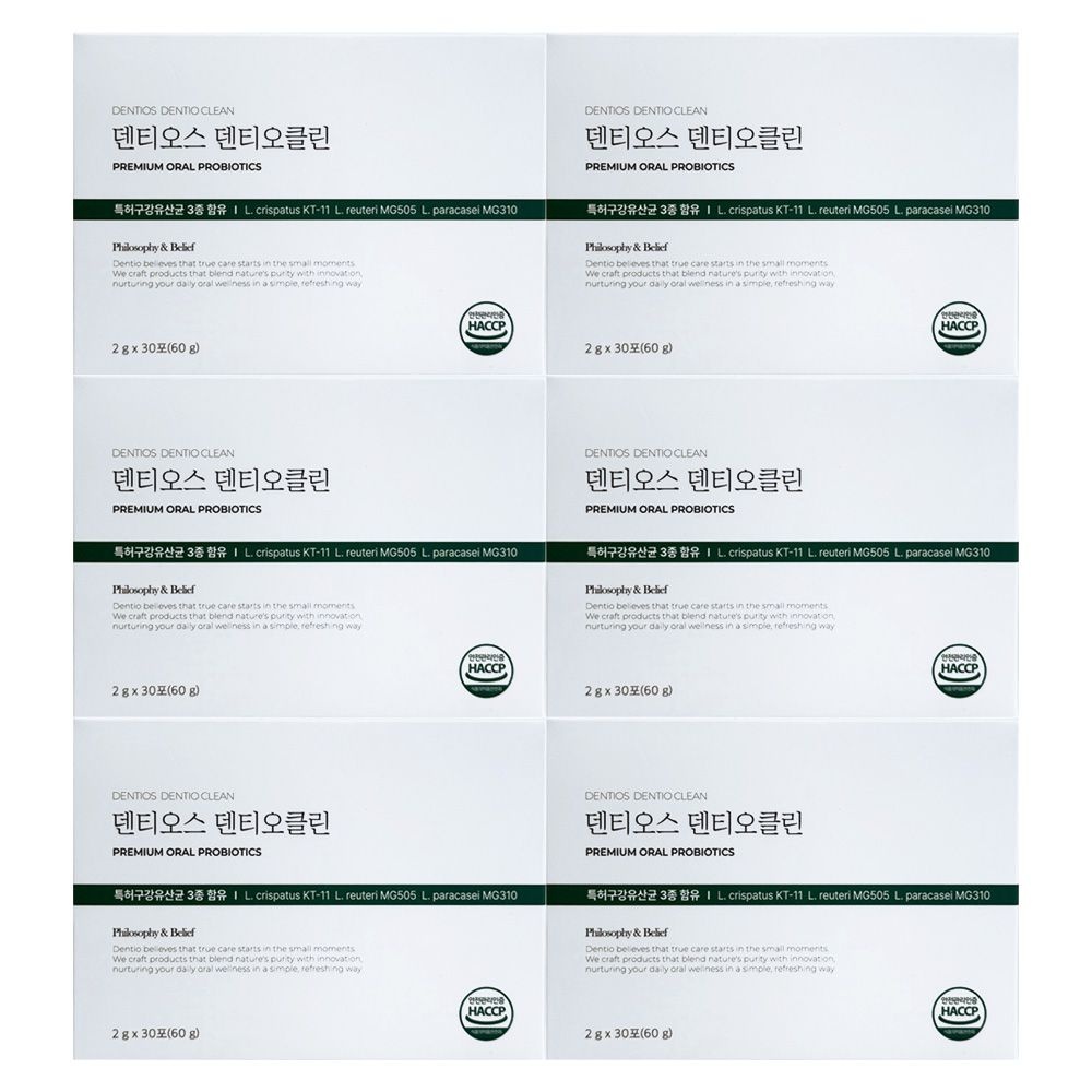 덴티오스 덴티오클린 구강유산균 30포 6개 / 써클