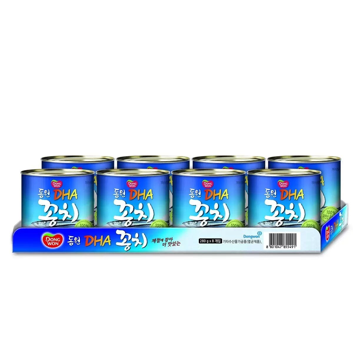 [온누리상품] 동원 온누리 무료배송 동원 꽁치 280g x 8캔 꽁치통조림찌개 김치찌개 DHA 캔