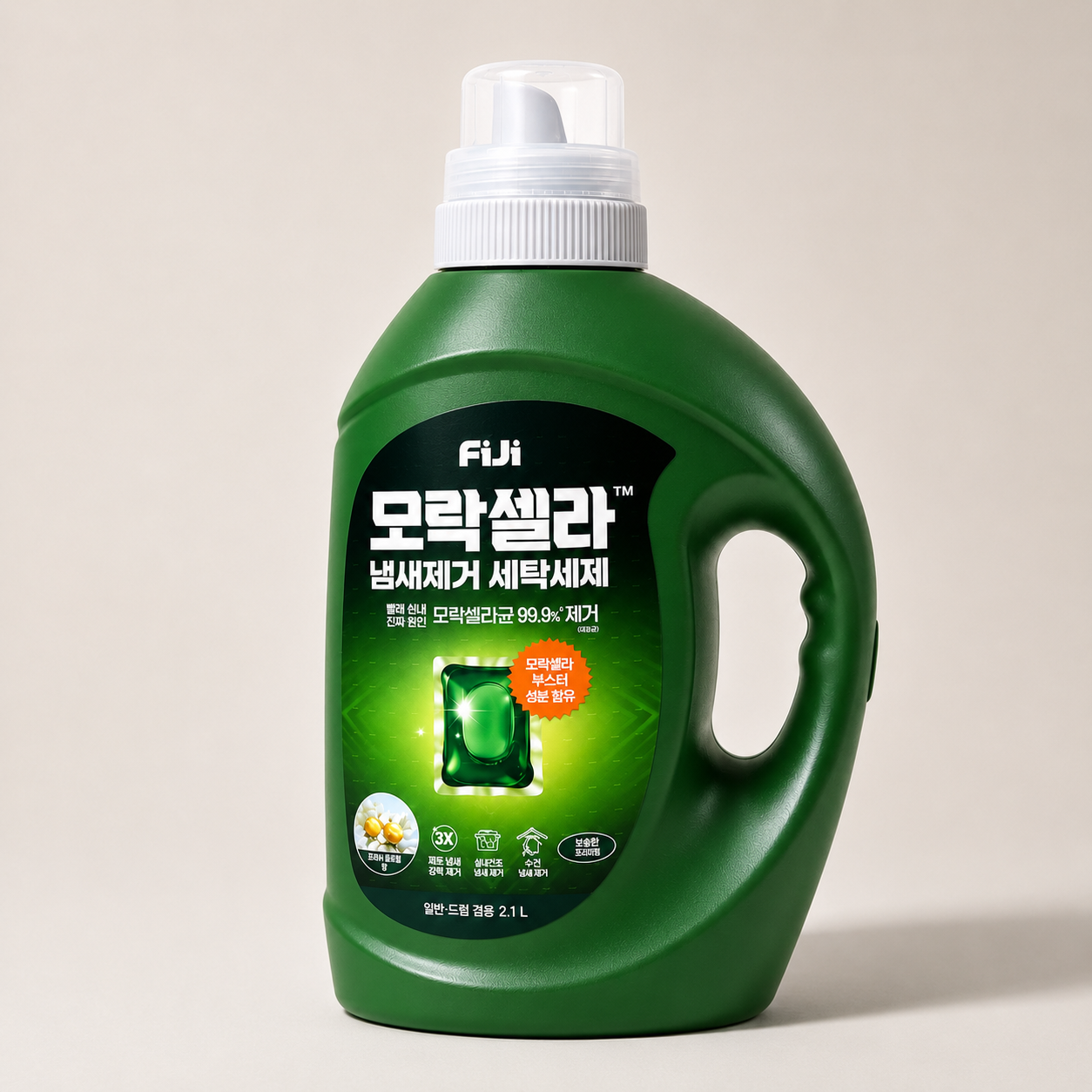 피지 모락셀라 액체세제 허브향 2.1L 용기 +증정) 부스터 코튼향 3p