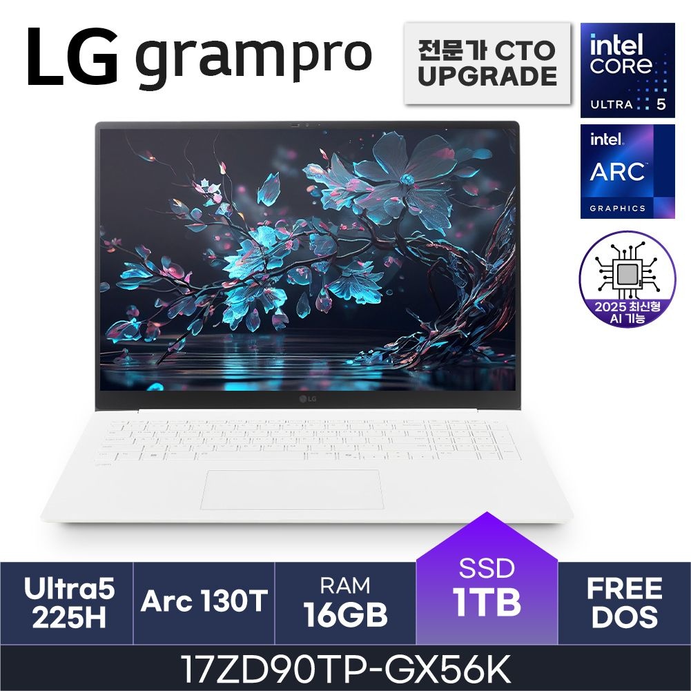 LG전자 LG 그램 17인치 인텔15세대 U5 오피스밸류팩증정 PD충전 WQXGA D5-16GB 1TB FreeDOS 17ZD90TP-GX56K HMC