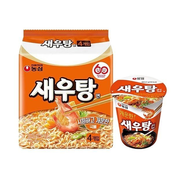 농심 새우탕컵(67g 15개입)+새우탕면 8봉지