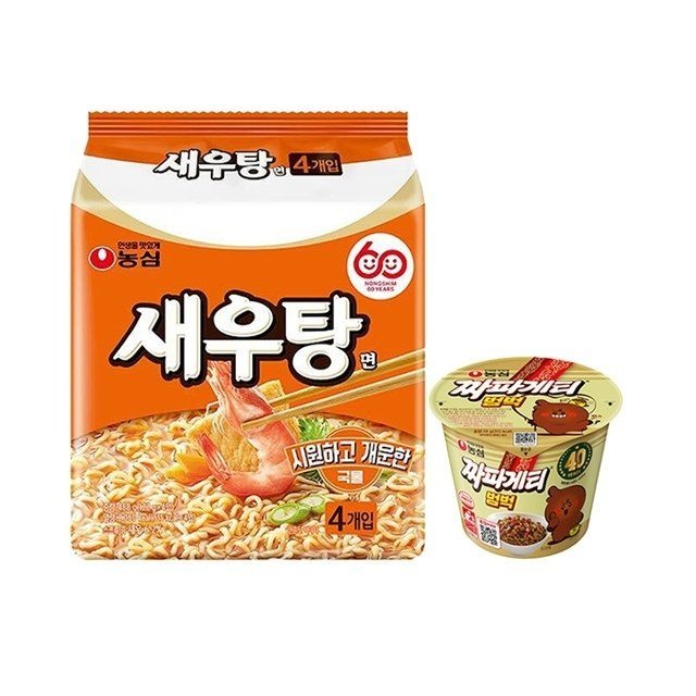 농심 짜파게티범벅(70g15개입)+새우탕면8봉지