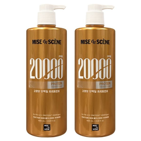 미쟝센 프로틴 테라피 클리닉 20000 트리트먼트 1000ml x2 고영양 단백질 손상케어