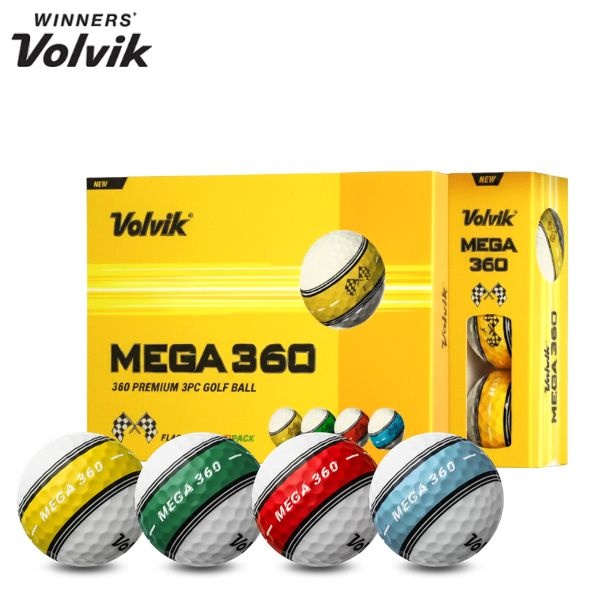 볼빅 메가 MEGA 360 3피스 골프공 고반발 360도 퍼팅라인