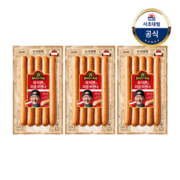 사조 [사조대림] [대림냉장] 하우스N펍 육식맨의 리얼비엔나 225g x 3개