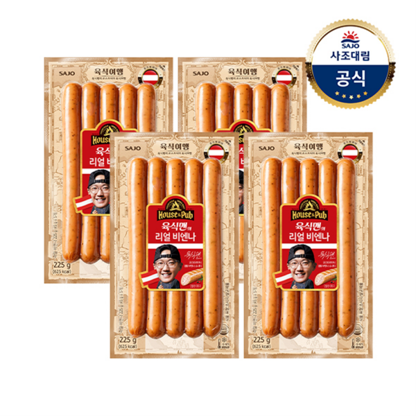사조 [사조대림] [대림냉장] 하우스N펍 육식맨의 리얼비엔나 225g x 4개