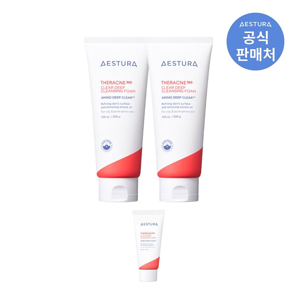 에스트라 [중복쿠폰10%확인] 테라크네365 클리어 딥 클렌징 폼 200g 2개