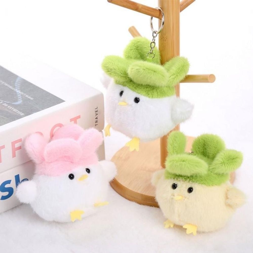 샤토 소리나는 큐티 마늘새 인형키링 계란꽃 주방수건 미니
