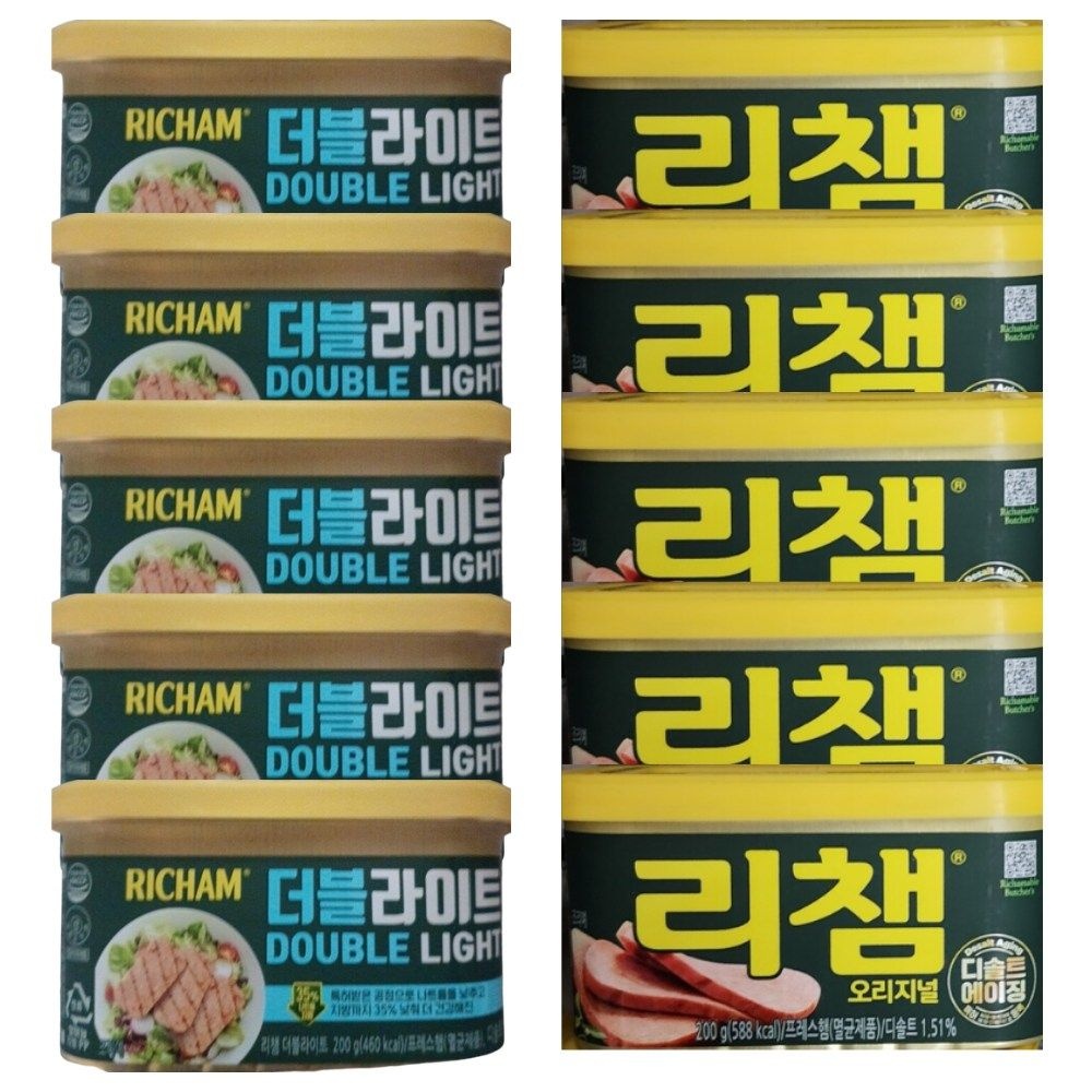 동원 리챔 오리지널 200g x 5개 + 더블라이트 200g x 5개