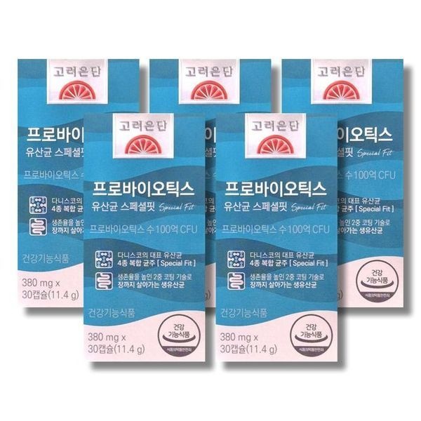 [하프클럽]고려은단 프로바이오틱스 유산균 스페셜핏 380mg 30캡슐 5박스 /wb