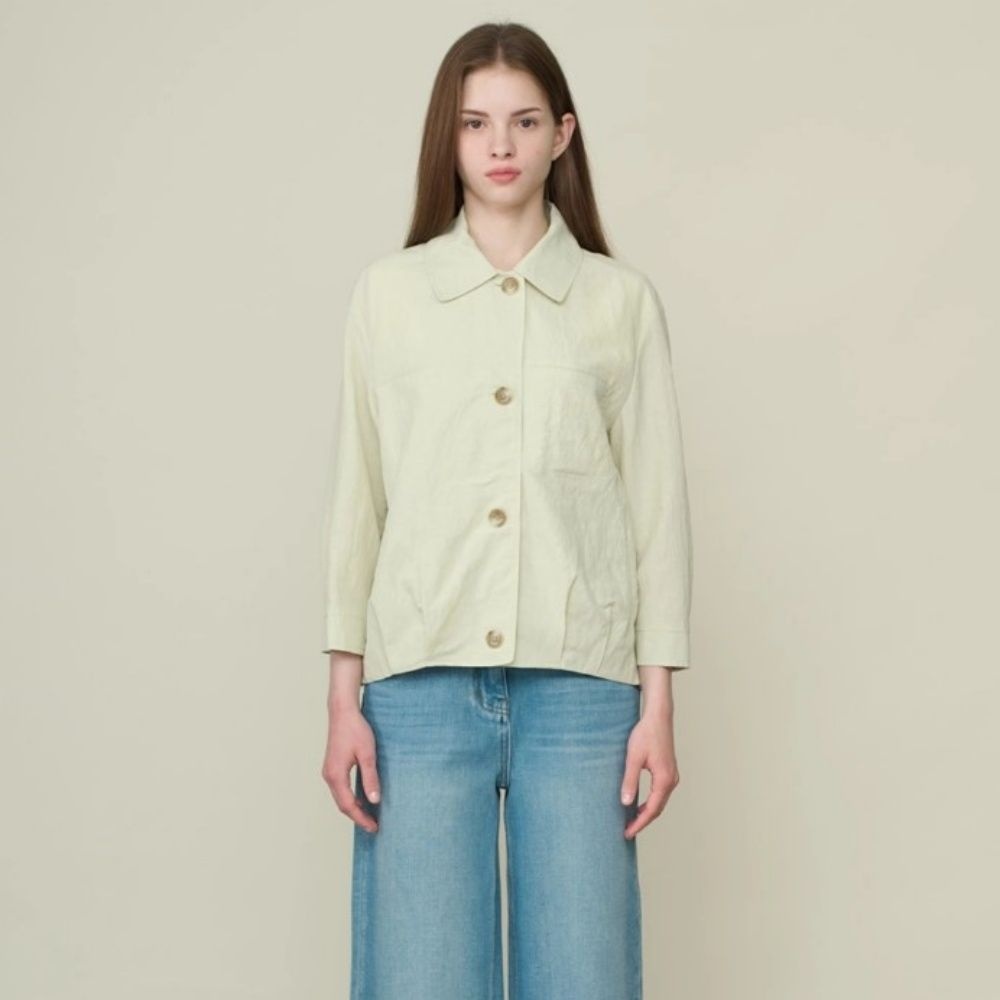 [롯데백화점] BCBG 반달넥 포켓 버튼 점퍼 B6M4R165