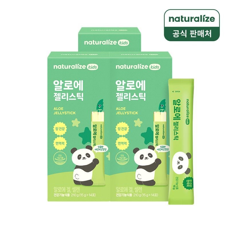 네추럴라이즈 키즈 알로에 젤리스틱 14포 3박스