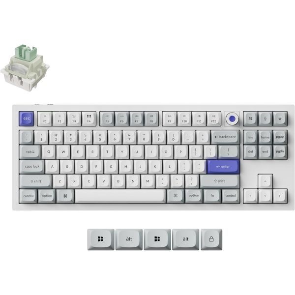 [해외] Keychron 키크론 Q3 HE 8K 마그네틱 스위치 키보드 작동점 조절 가능 런처 지원 풀 메탈 바디 PBT 키캡 Mac Windows Linux 호