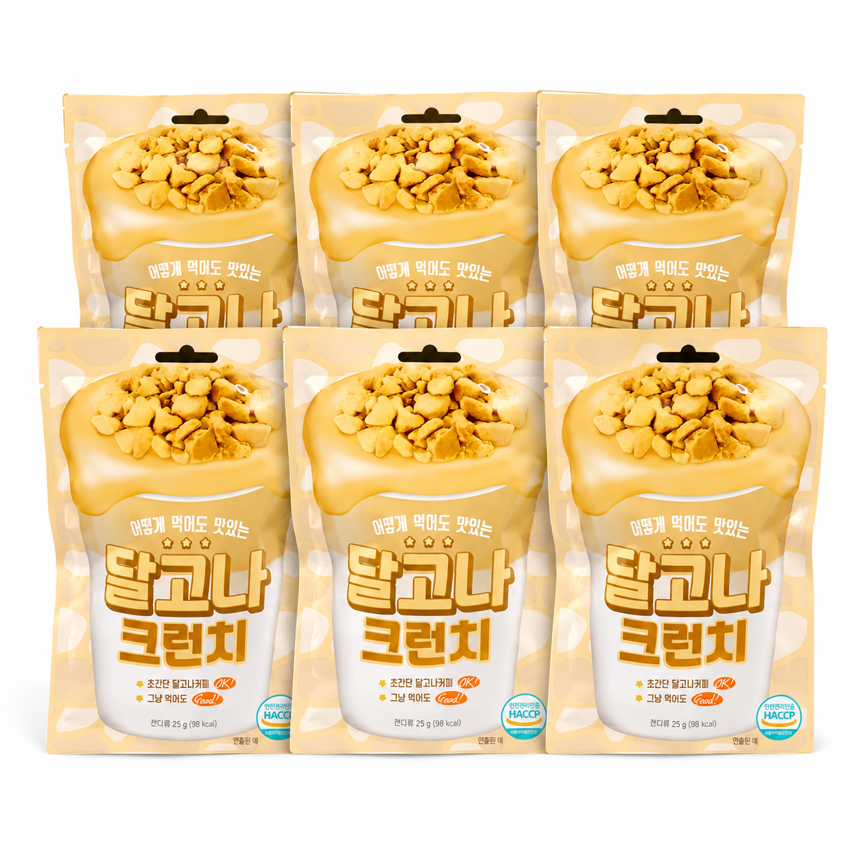 달고나 크런치 25g 6개 커피 라떼 음료 디저트 토핑