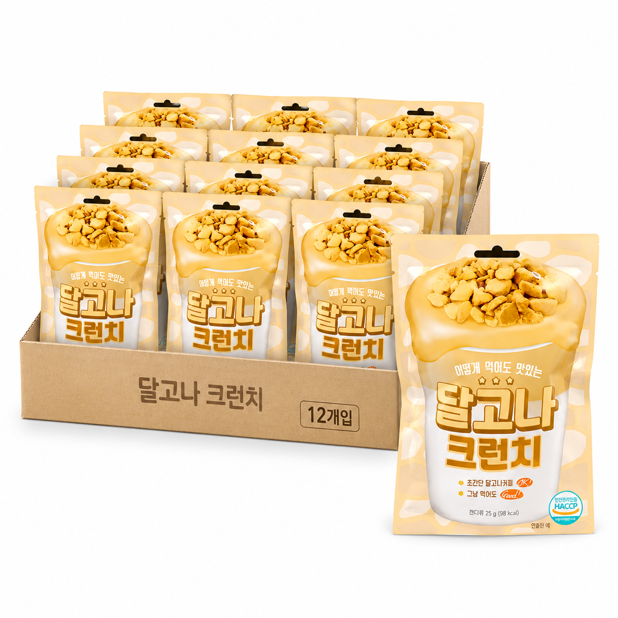 달고나 크런치 25g 12개 커피 라떼 음료 디저트 토핑