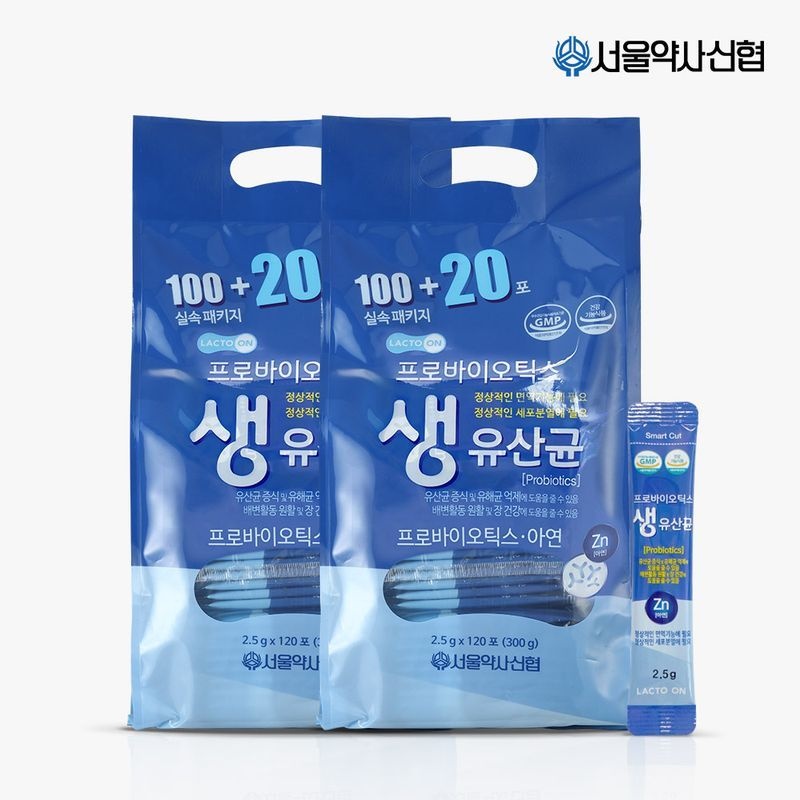 서울약사신협 프로바이오틱스 생유산균 2.5g 120포 2세트