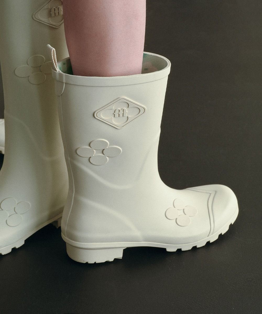 락피쉬웨더웨어 [X MINJUKIM] FLORAL PATCH RAIN BOOTS SHORT - 4 colors 5038080 RF1SHBE1RB025