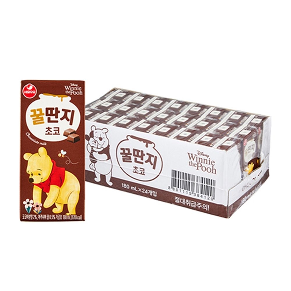 서울우유 초코꿀딴지 우유 180ml 24개입