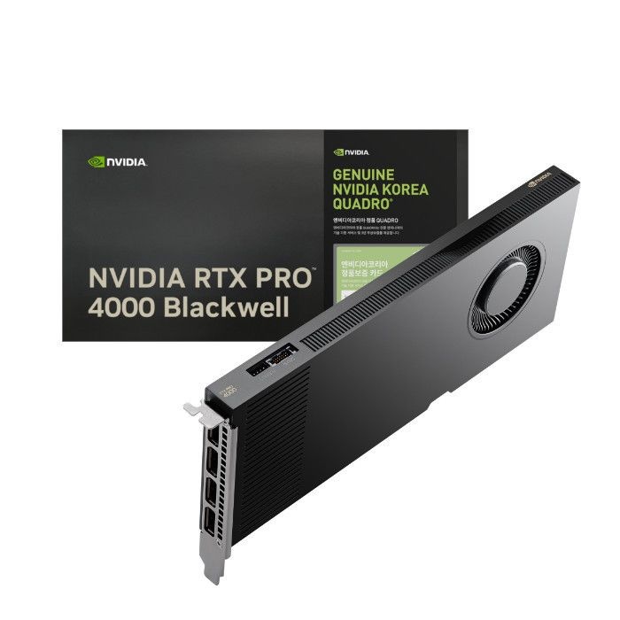 엔비디아 블랙웰 NVIDIA RTX PRO 4000 Blackwell D7 24GB GPU 그래픽카드