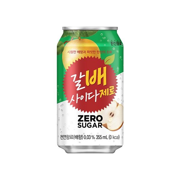[롯데백화점] 해태음료 갈배사이다 제로 355ml 48개