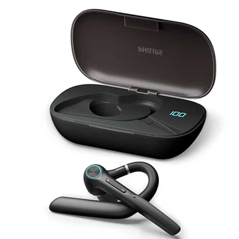 PhilipsAudio 필립스 TAL4000 ENC 노이즈캔슬링 듀얼마이크 귀걸이형 통화전용 핸즈프리 무선 블루투스 이어셋