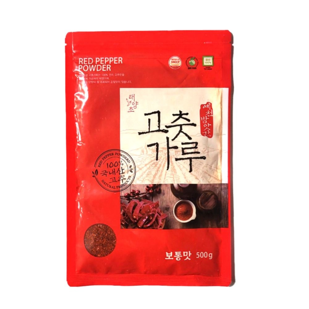 2026년 국내산 경북 예천 태양초 고춧가루 보통맛 500g