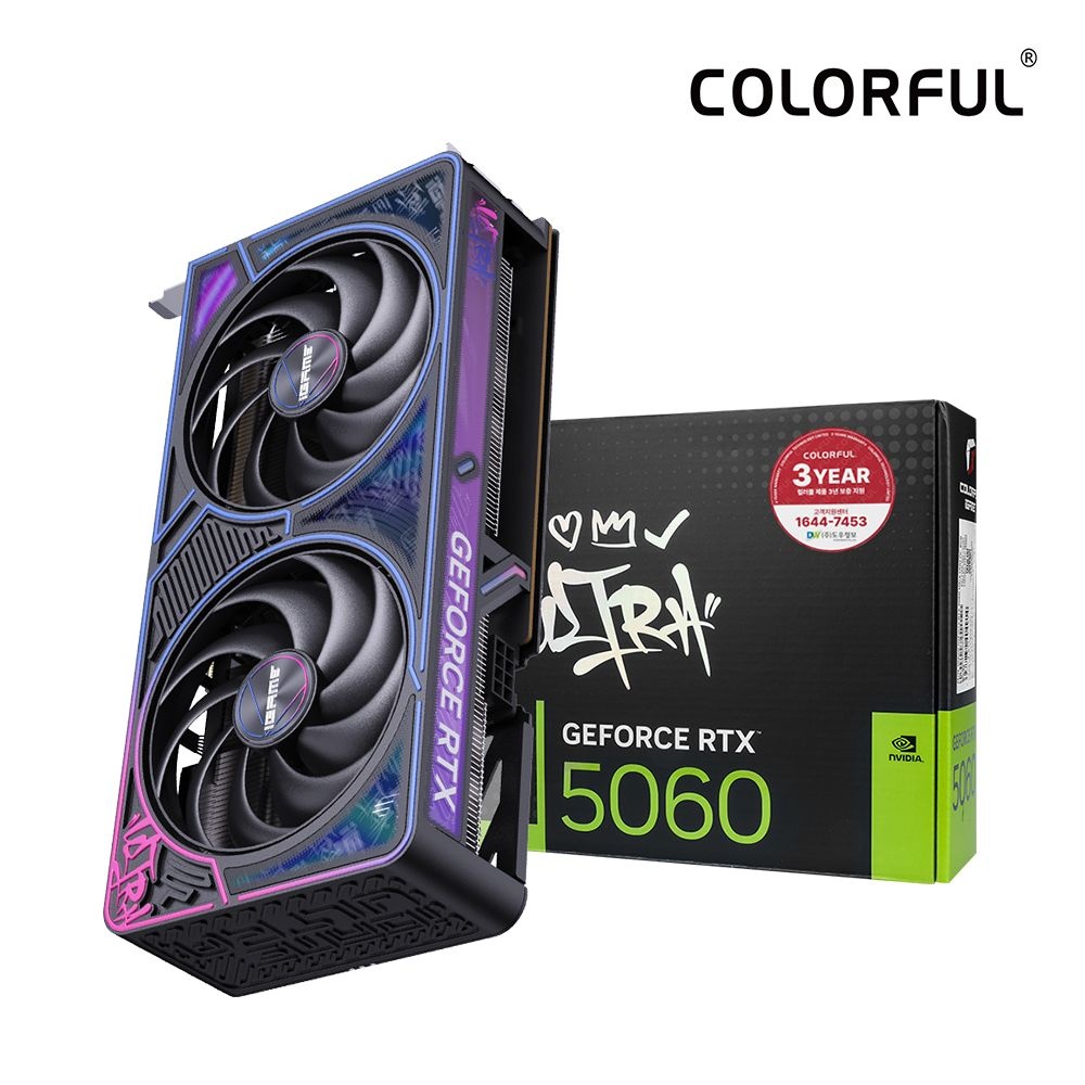 컬러풀 COLORFUL 컬러풀 iGame RTX 5060 ULTRA DUO OC D7 8GB 도우정보