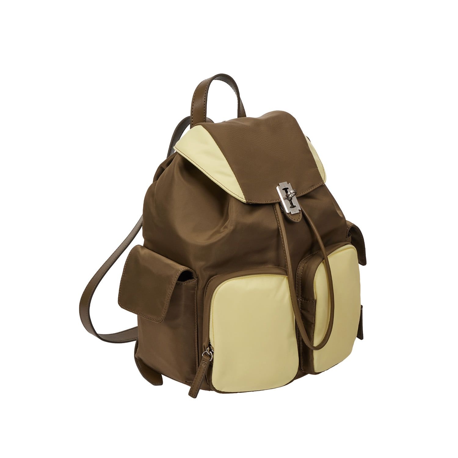 [롯데백화점] 분크 [부산단독]Hey Double Pocket Backpack M (헤이 더블 포켓 백팩 미듐) Palette Brown