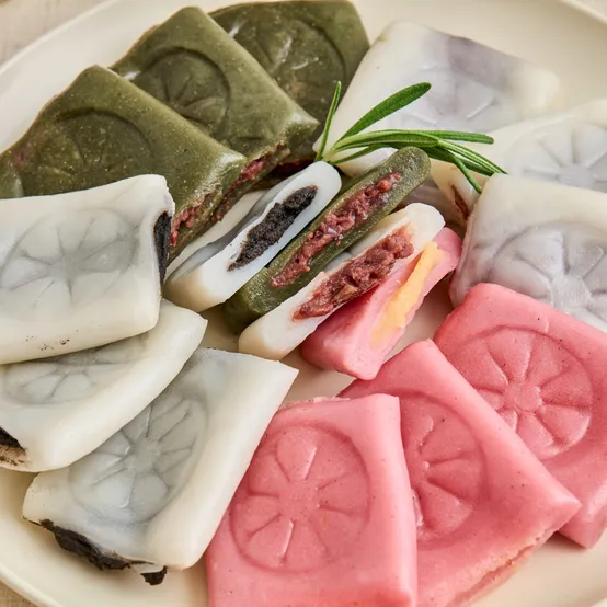 [롯데온 최저가] 더바른떡 팥/흑임자/고구마앙꼬절편 500G+500G